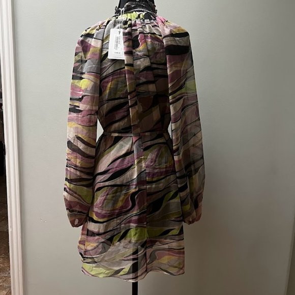 NWT Ted Baker London Zeenaa Blouson Sleeve Mini Dress in Dusky Pink size 2 (4-6) - Picture 8 of 9